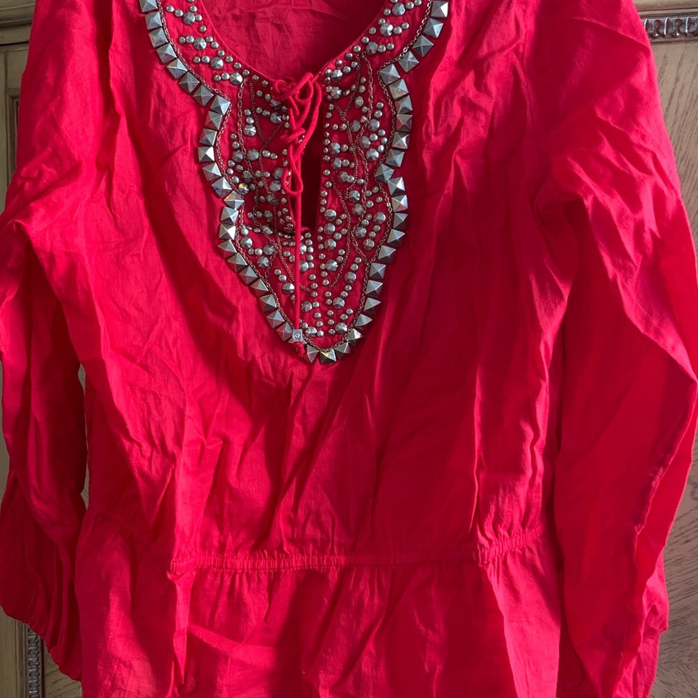 Beautiful Red Long Sleeve Shirt